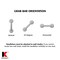 Keeney Mfg Smooth Infinity Grab Bar, Brushed Nickel, 16", 16.00" L, Stainless Steel, Brushed Nickel GB2023-16BN - alternate 9
